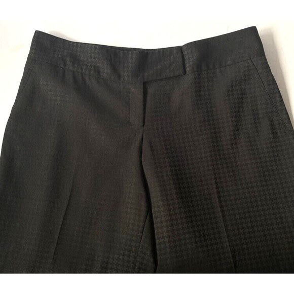 Zanella Houndstooth Libby Trousers Pants Womens 10 Dark Gray Wool Made in Italy - Picture 3 of 14